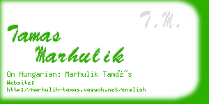 tamas marhulik business card